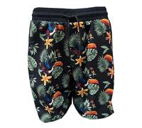 Guinness - Pantaloncini da bagno hawaiani con tucano nero, Nero , XL