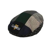 Guinness Official Merchandise - Harp Embroidered Flat Cap, Cappello da uomo, Multicolore(multicolored - black/grey/cream), M