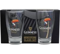 Guinness Set Di 2 X Miniatura Birra Bicchieri Con Tucano Design. Autorizzato
