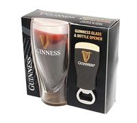 Guinness Shamrock Gift Co. 5568 Apribottiglie e bicchiere da 450 ml con goffratura ufficiale