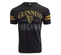 Guinness T-Shirt Nera con Nastro Marrone Chiaro (S)