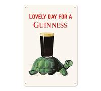 GUINNESS - Targa in metallo, 20 x 30 cm, Lovely Day for a Guinness - tartaruga - banderuola G300/002