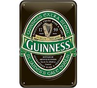 Guinness Targa in metallo con etichetta iconica dell'Irlanda (20 x 30 cm)