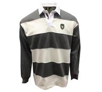 Guinness Traditional Craft Maglia da Rugby a Maniche Lunghe con Stemma in Metallo Color Crema, L
