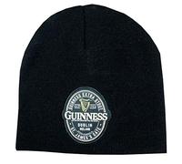 Guinness Woven Irish Label Badge Unisex Beanie Hat Nero