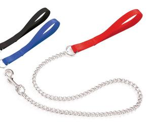 GUINZAGLI CAMON C/CATENA CANI NERO MM 25