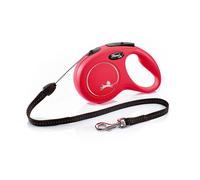 Guinzaglio avvolgibile a corda flexi New Classic rosso, 8 m - S: fino a 12 kg