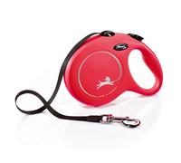 Guinzaglio avvolgibile a fettuccia flexi New Classic L, 8 m - rosso