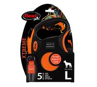 Guinzaglio avvolgibile a fettuccia flexi Xtreme arancione, 5 m - L: fino a 65 kg
