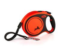 Guinzaglio avvolgibile a fettuccia flexi Xtreme arancione, 8 m - L: fino a 55 kg