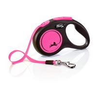 Flexi Guinzaglio Classic M Nastro 5m Fino a 25kg Rosa Neon