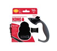 Guinzaglio avvolgibile KONG Terrain nero - Taglia S: fino a 20 kg, lunghezza della cintura di circa 5 m.