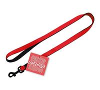 Guinzaglio Basic per Cane Grande T3 - Taglia L 100 x 2 cm - Stampa Liscia - Colore Rosso - Tessuto Resistente Realizzato in Nylon - Fissato Facile - Accessori per Cani - Consenso