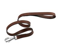Ferplast Guinzaglio per cani VIP G15/120, Robusto cuoio di toro, 15 mm x L 120 cm Marrone
