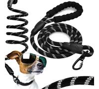 Guinzaglio da addestramento per cani KOBE, resistente e riflettente, 3 m, nero.