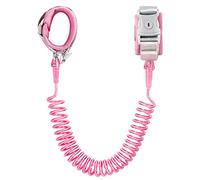 Guinzaglio da polso anti-smarrimento, con chiusure di sicurezza per bambini, per attività all'aperto, shopping, colore rosa, 2,5 m