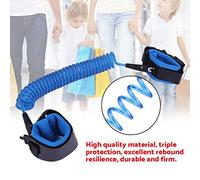 Guinzaglio da Polso Anti-smarrimento per Bambini, Collegamento da Polso di Sicurezza con Serratura a Chiave di Sicurezza per i più Piccoli (Blu