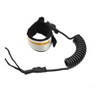 Guinzaglio da surf a spirale a molla per stand up paddle, corda di sicurezza da 1,5 m con design facile da tirare e sicuro (nero)