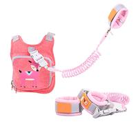 Guinzaglio di sicurezza per bambini, morbido e sicuro, set 3 in 1, anti-smarrimento, cintura da polso con dinosauro, rosa