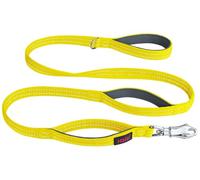 Guinzaglio di sicurezza per cani Halti BRIG | 1,5 m, Giallo Fluo | Codice Colore con Clip Ultra Resistente, Catarifrangente, Impugnature imbottite e Anello a D, Adatto a cani di grossa taglia