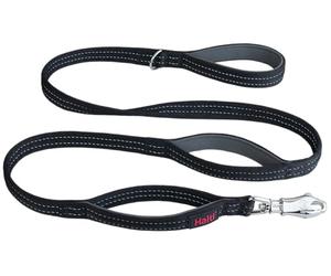 Guinzaglio di sicurezza per Cani Halti BRIG - Codice Colore con Clip Ultra Resistente, Catarifrangente, Impugnature imbottite e Anello a D, Creato per Cani di Grossa Taglia (1,5 m, Nero)