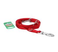 Guinzaglio Doppio da addestramento in nylon PetUp Rosso Lunghezza 2 m Fettuccia 2,5 cm - 1° ORDINE? scegli lo sconto BZR5 / BZR20 + 200 punti fedeltà rosso