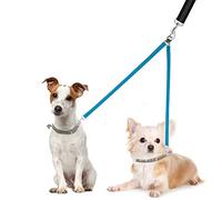 Guinzaglio Doppio per Cani Piccoli, Doppio Guinzaglio Doppio Divisore per Cani Addestratore di Animali Domestici 2 Vie Due Pet guinzaglio Walking Sicurezza（Blu）