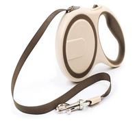 Guinzaglio Estensibile 5 M Flexi per Cani Fino A 20 kg, Manico Antiscivolo con Blocco E Sblocco Rapido, Espandibile Fino A 5m Addestramento Automatico per Cani Retrattile (Color : Beige, Size : 5m)