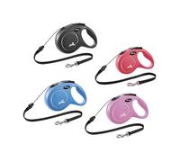 Guinzaglio estensibile a corda Flexi New Classic Cord con manico ergonomico per