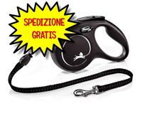 GUINZAGLIO FLEXI NEW CLASSIC TG M CON CORDA 5 MT NERO