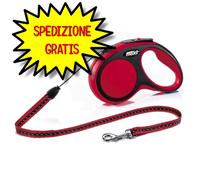 GUINZAGLIO FLEXI NEW COMFORT TG S CON CORDA 5 MT ROSSO
