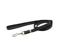 Guinzaglio gommato con cinturino da polso - nero, 200 cm (2 m)