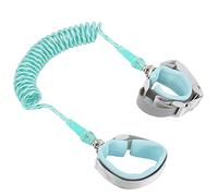 Guinzaglio in corda per bambini, 1,5 m, anti-smarrimento, comodo per viaggi, supermercato, per bambini da 1 a 10 anni (lucchetto verde chiaro riflettente a 360°, 2 metri)
