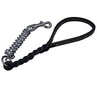 GUINZAGLIO IN CUOIO A TRECCIA CON MOLLA PER CANE 50 cm. colori assortiti Naturale Marrone Nero