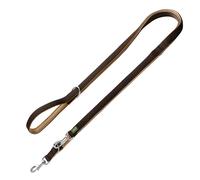 Guinzaglio da passeggio regolabile Neopren 15/200Nylon marrone/Neopren caramello