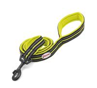 Record - Guinzaglio Atlante - Dotato di Catarifrangenti 3M Scotchlite - Ideale per Situazioni di Scarsa Visibilità - Colore Blu - Largo 1,5 cm - Lunghezza 110 cm - Taglia S