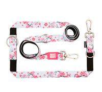 Max & Molly - Guinzaglio multifunzione per cani, 2 m, con 2 moschettoni, Cherry Bloom/S, con tracolla imbottita, sicura e flessibile, comfort per il tuo fedele compagno