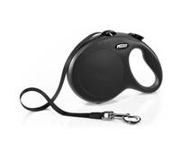 Guinzaglio New Classic Nero con Fettuccia - 3 mt Taglia XS