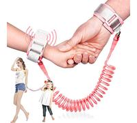 Guinzaglio per bambini, 2 m, con chiusura a induzione, imbracatura di sicurezza per passeggiate per bambini, per supermercati, centri commerciali, attività all'aperto, viaggi (rosa)