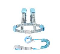 Guinzaglio per bambini, anti-smarrimento, imbracatura di sicurezza regolabile, design con cinturino di bloccaggio riflettente, comodo supporto per bambini, 1 set blu, per passeggiate, viaggi