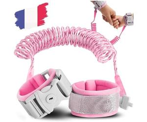 Guinzaglio per bambini - Bracciale per bambini di sicurezza rosa - Anti perso Polso di 2 m - Imbracatura di sicurezza (ros