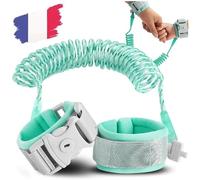 Guinzaglio per bambini - Braccialetto per bambini di sicurezza verde smeraldo, anti perso polso di 2 m, imbracatura di sicurezza (verde)