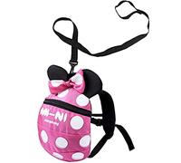 Guinzaglio per bambini con guinzaglio per bambini, ragazzi e ragazze, borsa da viaggio anti-smarrimento, con redini, grazioso zaino con guinzaglio di sicurezza, per bambini da 1 a 5 anni (rosso rosa)