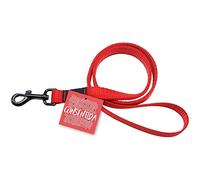 Guinzaglio per Cane Grande T3 - Taglia L 100x2 cm - Stampa Liscia - Colore Rosso - Tessuto Resistente Realizzato in Nylon - Fissato Facile - Accessori per Cani - Consenso