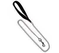 Guinzaglio per cani a catena con maniglia imbottita in nylon comodo e antigraffi