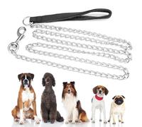 Guinzaglio per Cani Catena in Metallo, Lungo 180 cm Resistente