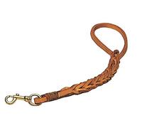 Idroweb Guinzaglio per cani in cuoio naturale tripla treccia 50 cm
