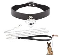 Guinzaglio per Cani in Metallo Resistente, Catena a Prova di Masticazione, Guinzaglio per Cani con Manico Imbottito, Guinzaglio per Catena a Prova di Masticazione per Cani di Taglia Grande e Media