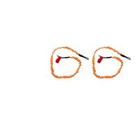 Guinzaglio per pagaia per kayak da 2 pezzi Guinzaglio per asta per kayak in gomma di nylon resistente alla corrosione estensibile (Arancia)
