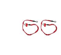 Guinzaglio per pagaia per kayak da 2 pezzi Guinzaglio per asta per kayak in gomma di nylon resistente alla corrosione estensibile (Rosso)